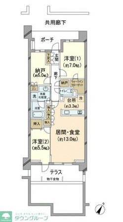 プラウド美しが丘の物件間取画像